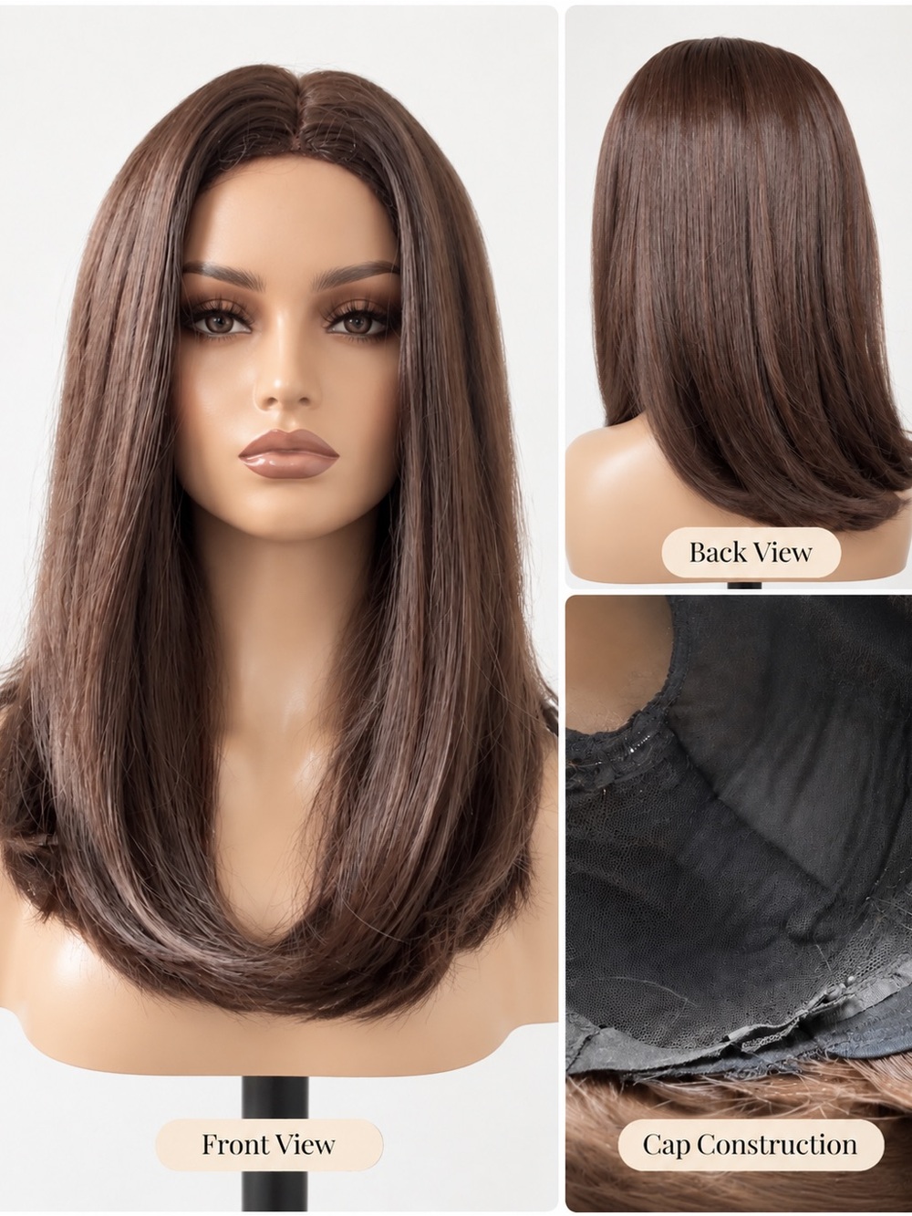 High Quality Natural Look Synthetic Wig Below Shoulder Length